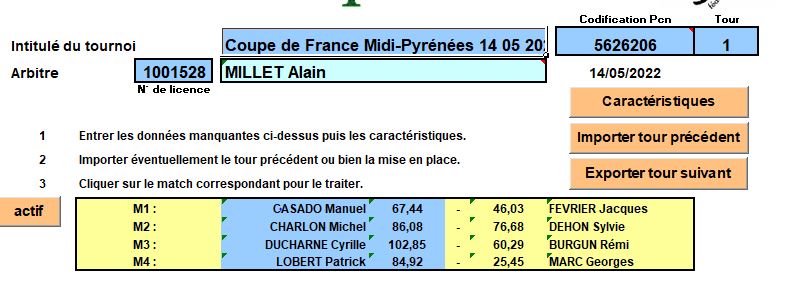 CDF rsultats tableau B 2me journe