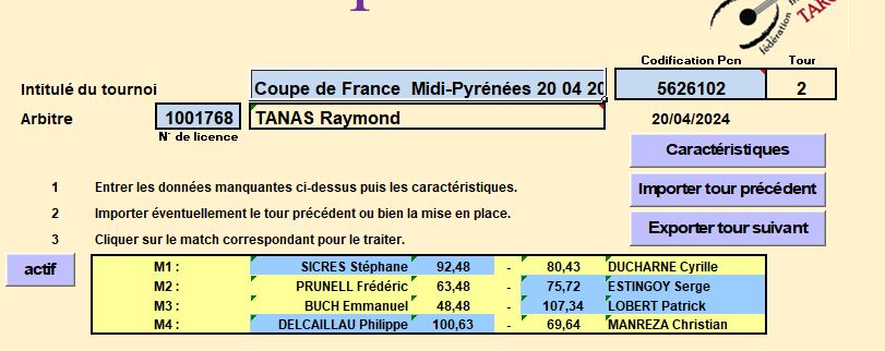 CDF 2 tour tableau A