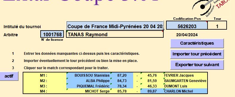 CDF 2 tour tableau B