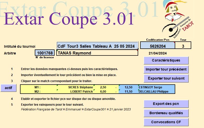 CDF tour 3 tableau A