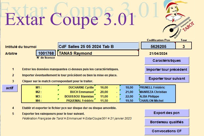 CDF tour 3 tableau B