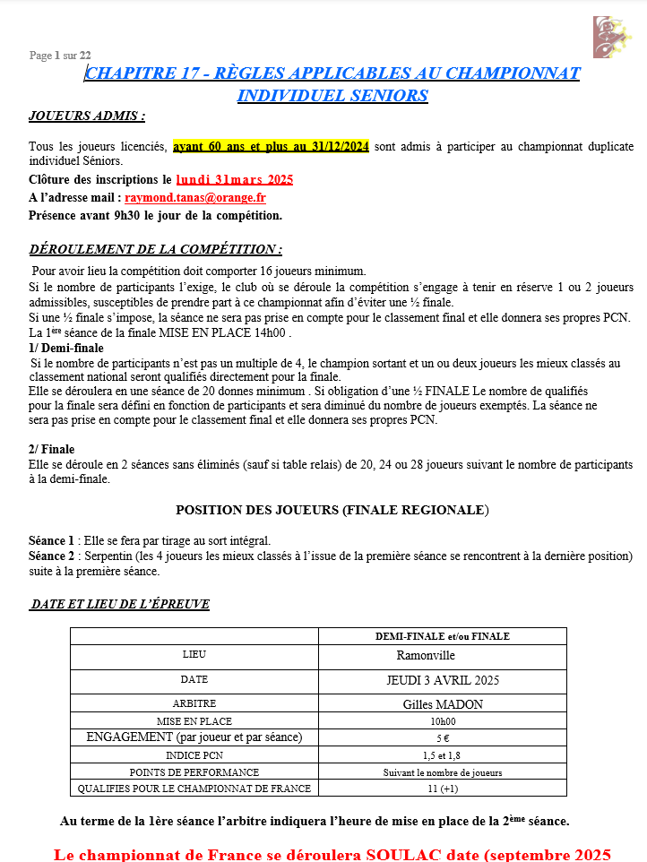 chapitre 17 bis individuel seniors