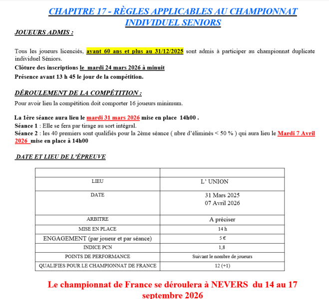 chapitre 17 bis individuel seniors