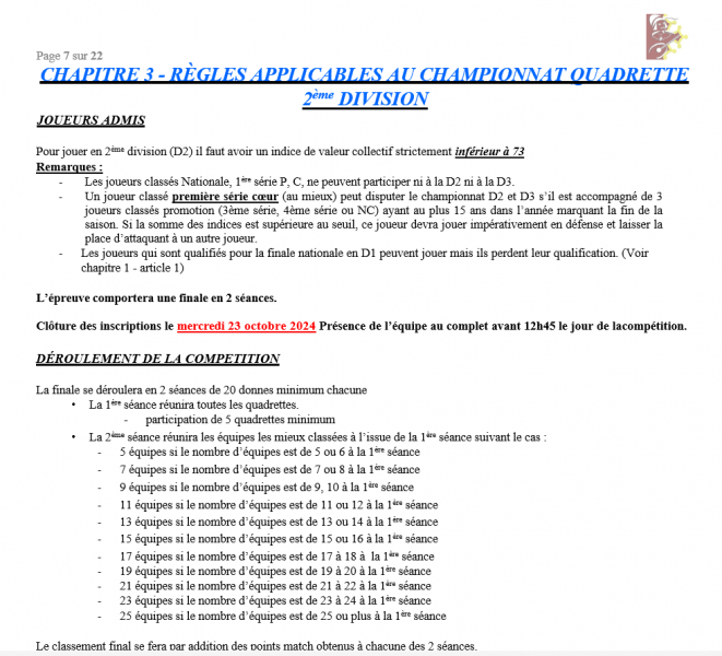 Chapitre 3 Quadrettes D2
