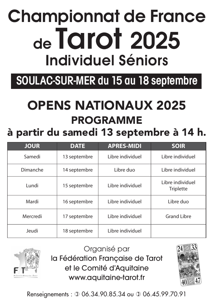 Flyer championnat seniors Soulac 2025