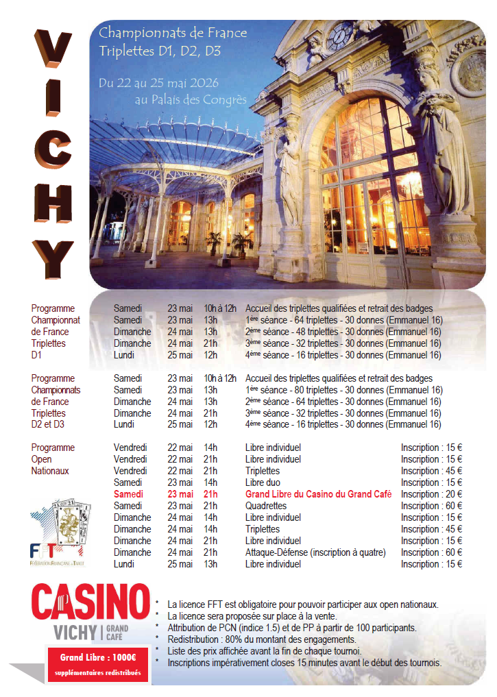 triplettes Vichy 2026